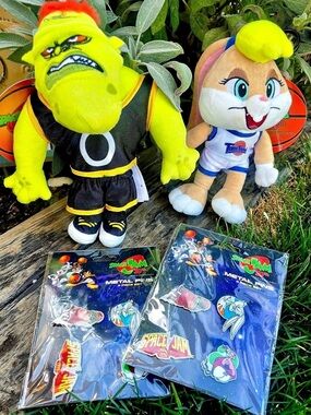 Space Jam 30th Anniversary Lola Bunny/Bang Plush Hangers and Metal Pins